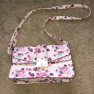 Pink Floral Crossbody Purse